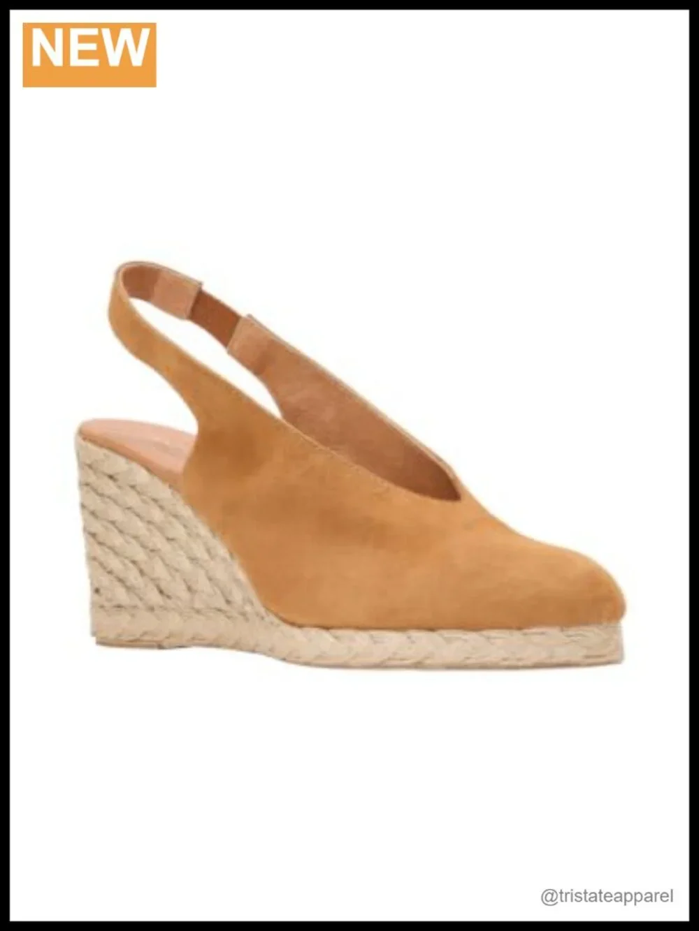 Wedge Slingback Sandals Suede Leather Cushioned Insole Casual